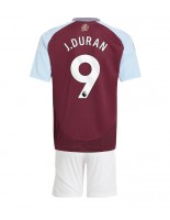 Aston Villa Jhon Duran #9 Domácí dres pro děti 2024-25 Krátký Rukáv (+ trenýrky)